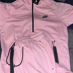 Nike Tech Pink zip up hoodie & jogger Set with Moisture-Wicking Fabric